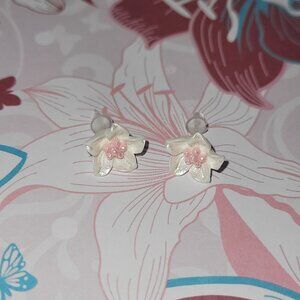 Orchid Flower Stud Earrings
